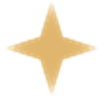 a gold, four-pointed star