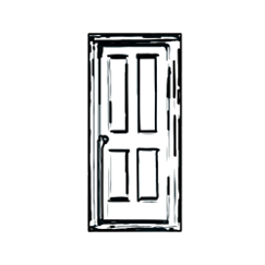 Sketch of a door.