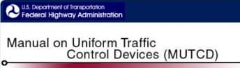 An image from the US Department of Transportation Federal Highway Administration Manual on Uniform Traffic Control Devices (MUTCD).