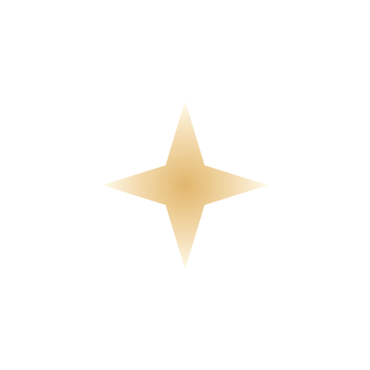 a four-pointed gold star